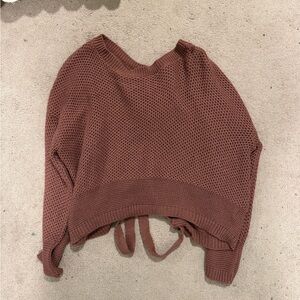 Express Women's Rust Knit Sweater